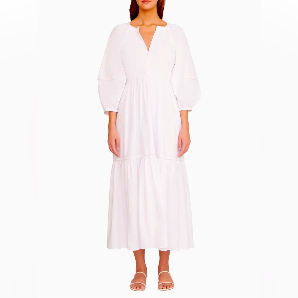 NWT Staud Demi Elegant White Maxi Dress